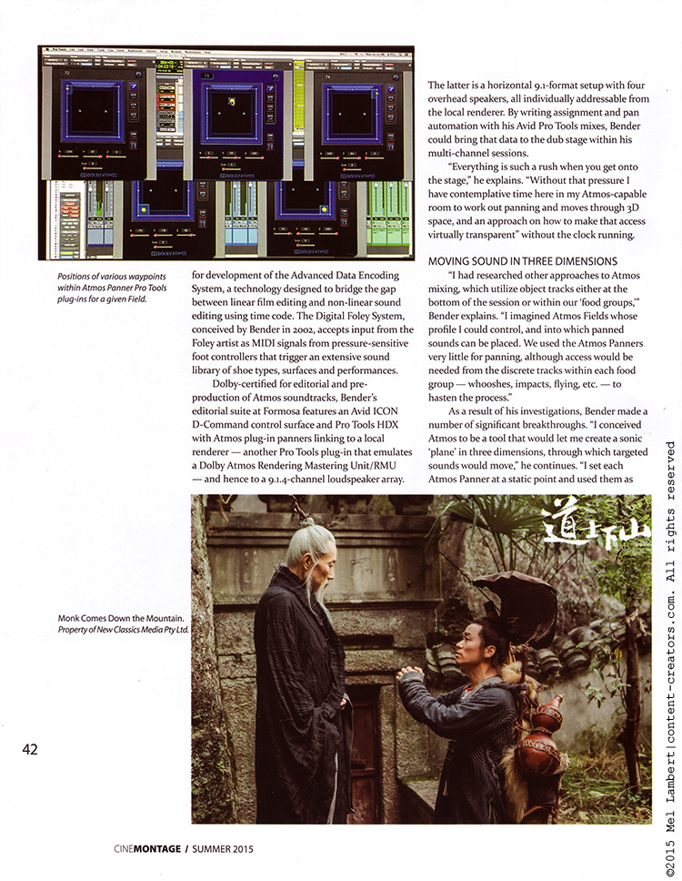 CineMontage - Motion Picture Editor's Guild Magazine - Summer 2015 issue
