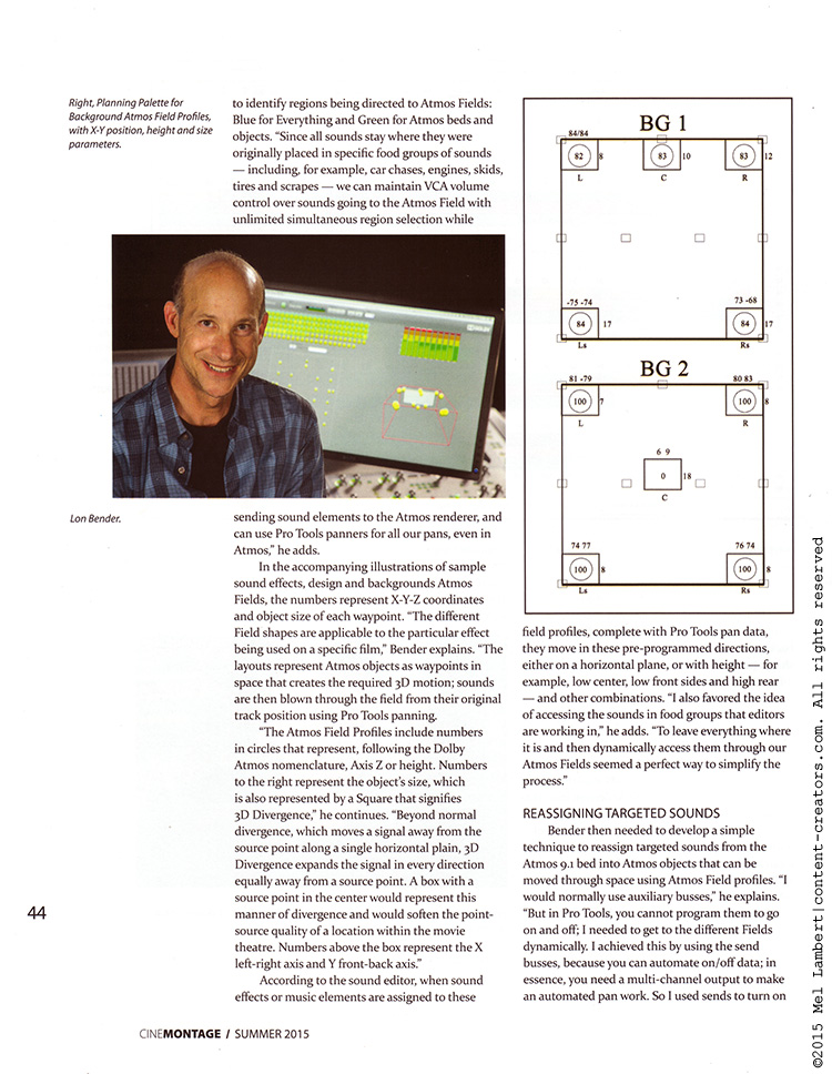 CineMontage - Motion Picture Editor's Guild Magazine - Summer 2015 issue
