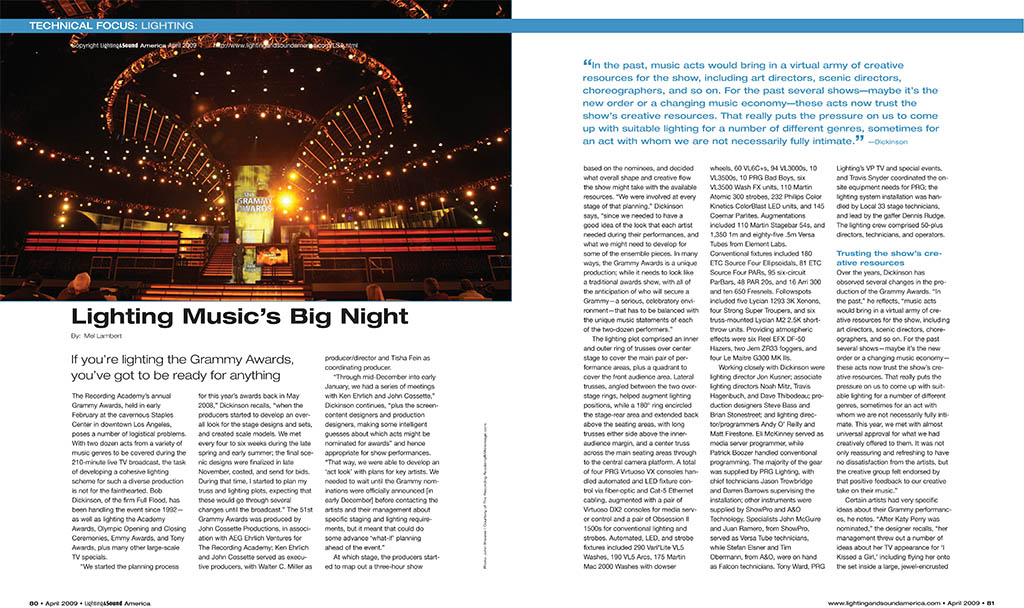 Lighting&Sound America April 2009
